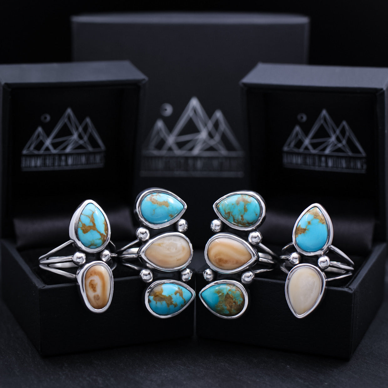 Elk Ivory and Turquoise Ring