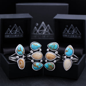 Elk Ivory and Turquoise Ring