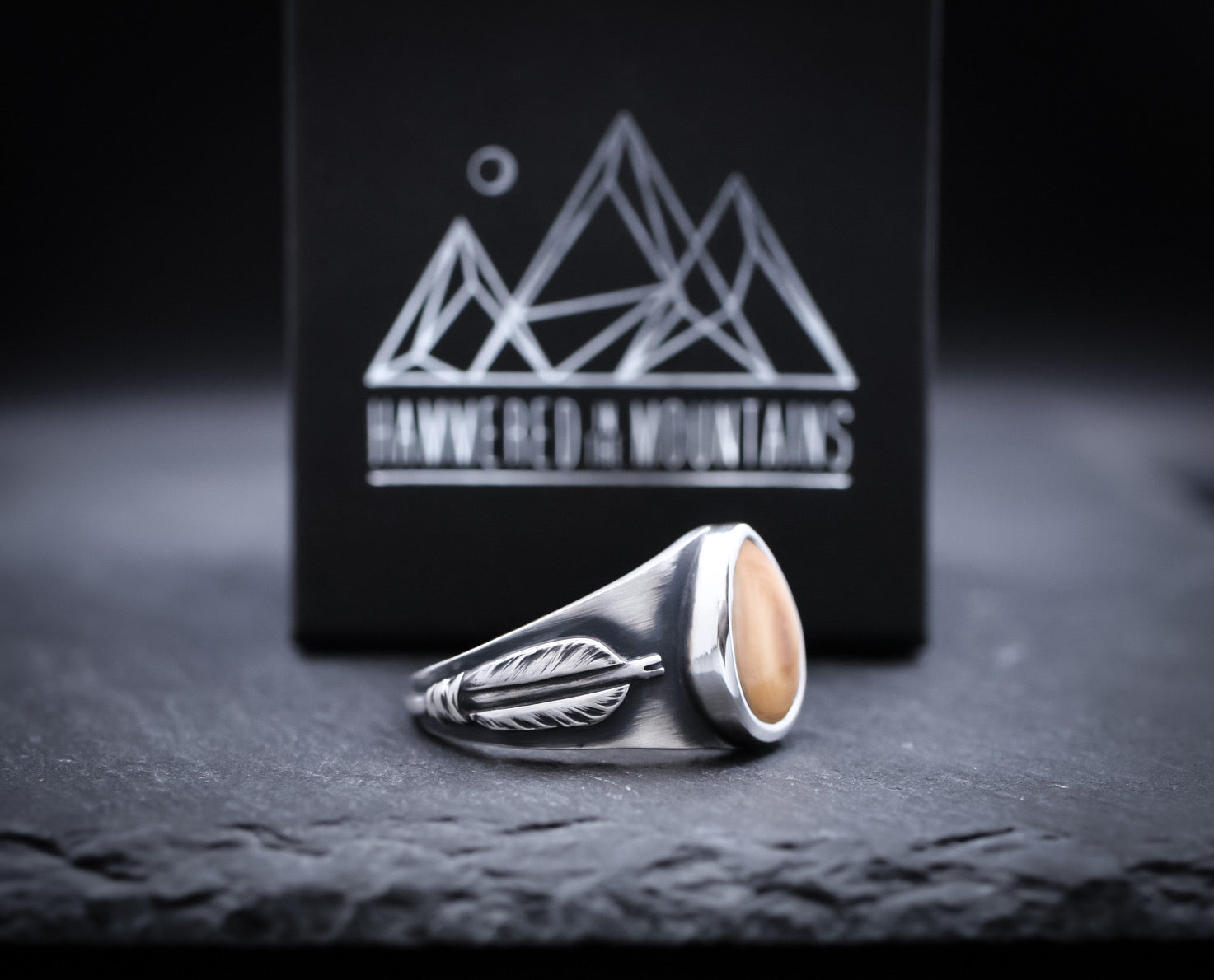 Men’s Elk Ivory Ring • Bowhunter Ring