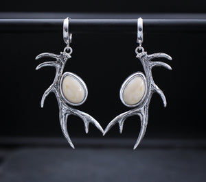 Elk Ivory Antler Earrings