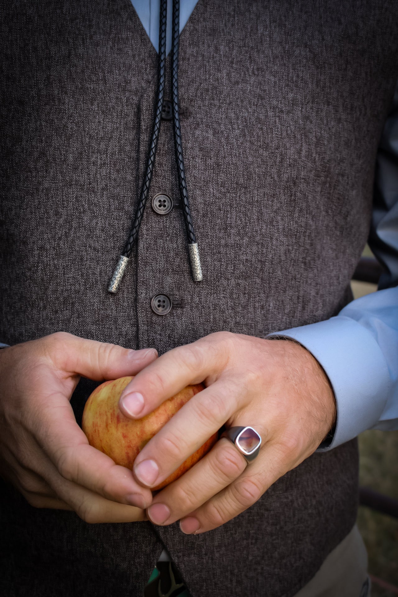 Men’s Signet Ring • Montana Agate • Size 10 • Sterling Silver