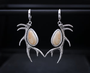 Elk Ivory Antler Earrings