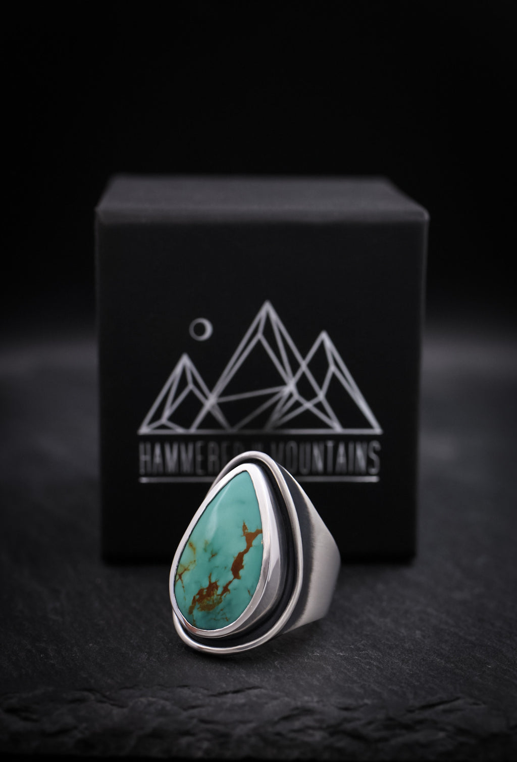 Saddle Ring • Royston Turquoise • Size 8.25 • Sterling Silver