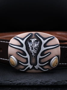 Elk Ivory Belt Buckle • Bow Hunter