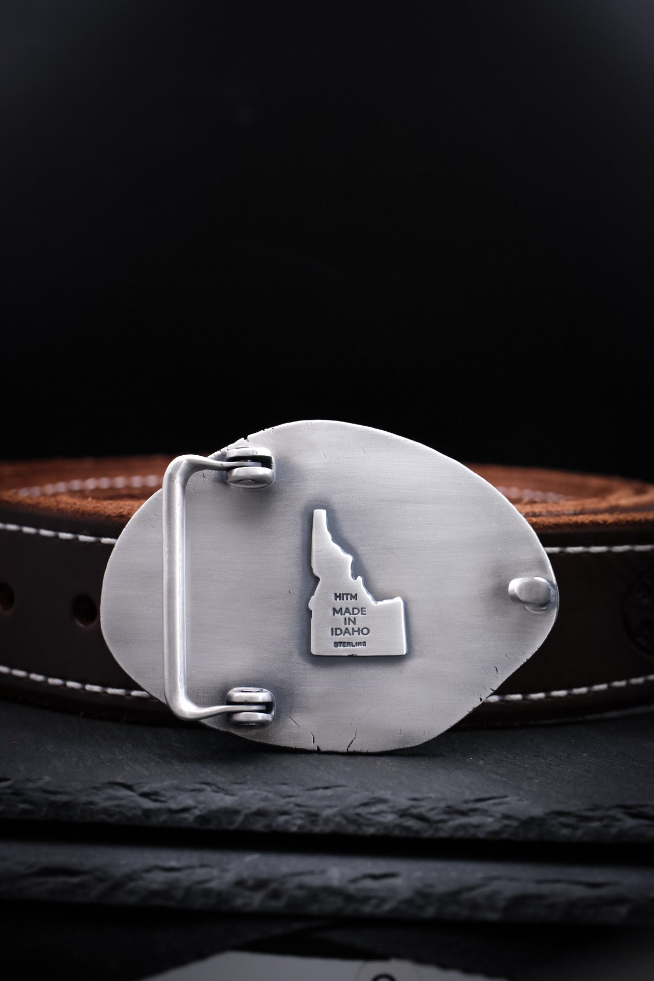 Men’s Belt Buckle • Bruneau Jasper • Sterling Silver