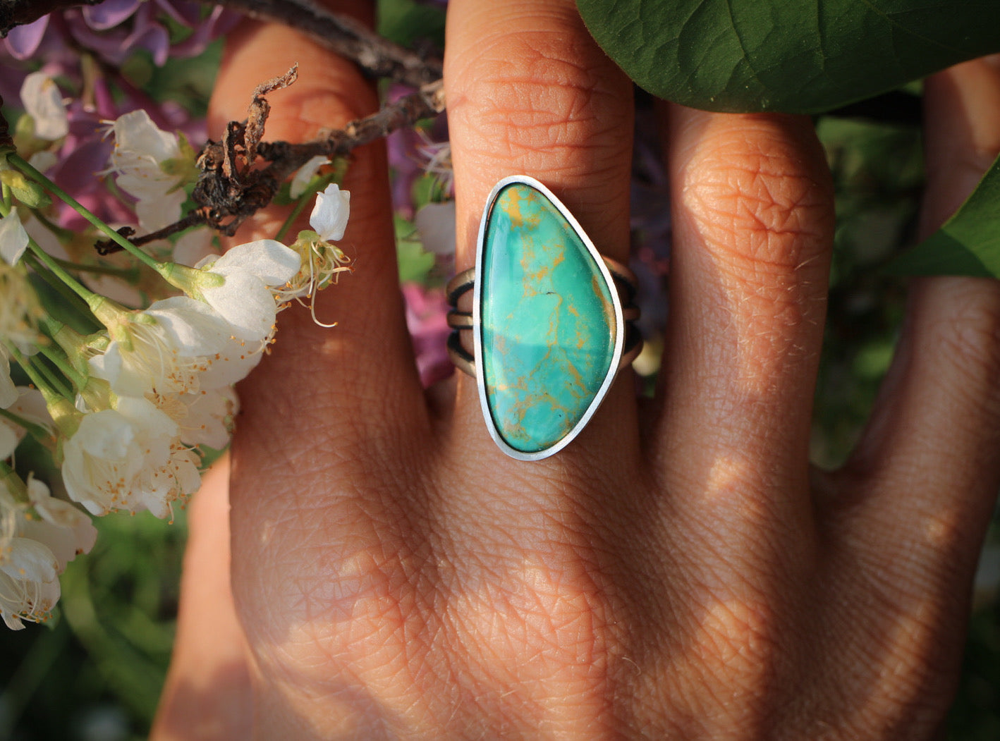 New Mexico Turquoise • Triple Shank Band