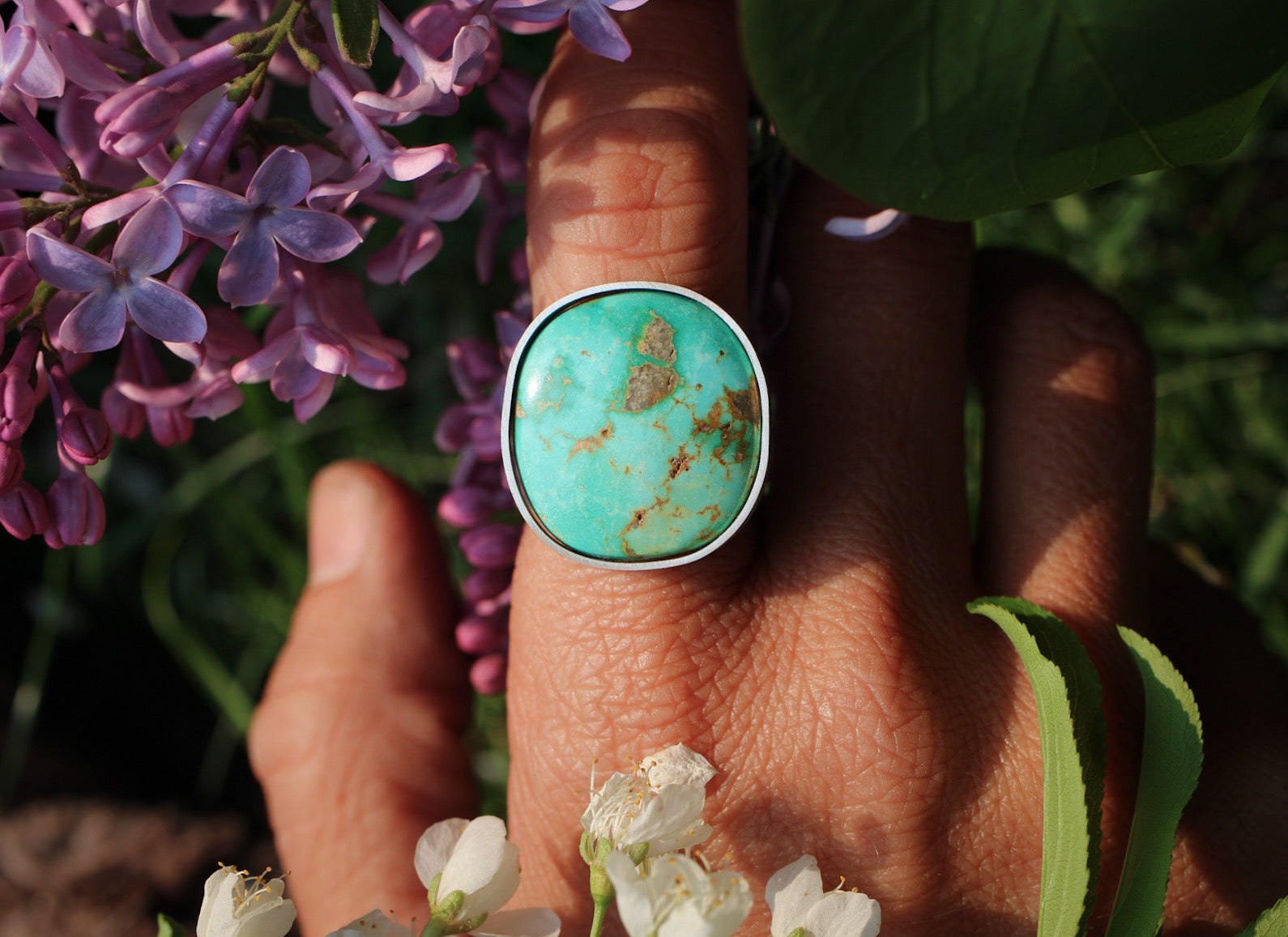 Chilean Turquoise • Triple Shank Band