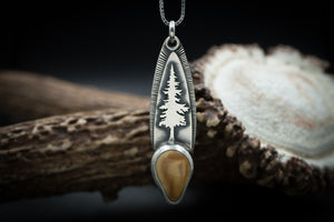 Elk Ivory Necklace • Ponderosa Pine