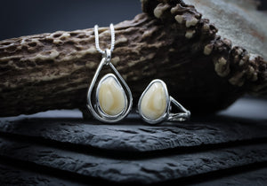 Elk Ivory • Necklace AND Ring Set