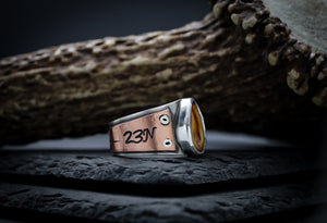 Men’s Elk Ivory Ring • Copper Overlay